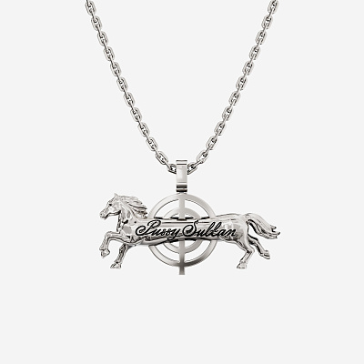 Подвеска из серебра КОНЬ-ЛИМУЗИН - PC281-100 Подвеска LONG HORSE