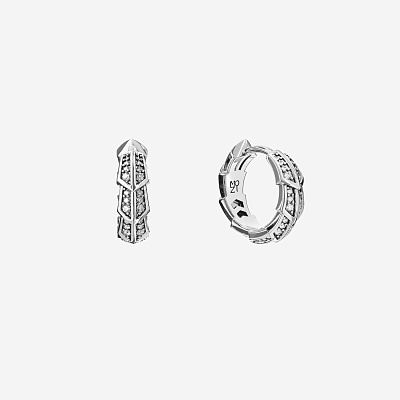 Серьги из серебра с фианитами D 14 - 25_2