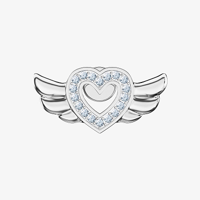 Серьги пусеты из серебра с фианитами АНГЕЛ - EC028-110 Серьги Angel