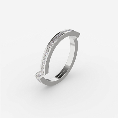 Кольцо из серебра с фианитами ID 3 - RC005-110 Кольцо ID 3