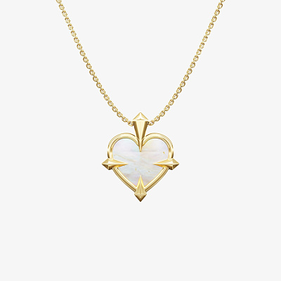 Подвеска из желтого золота с перламутром Aim for Love - PC049-220 Подвеска Aim for Love